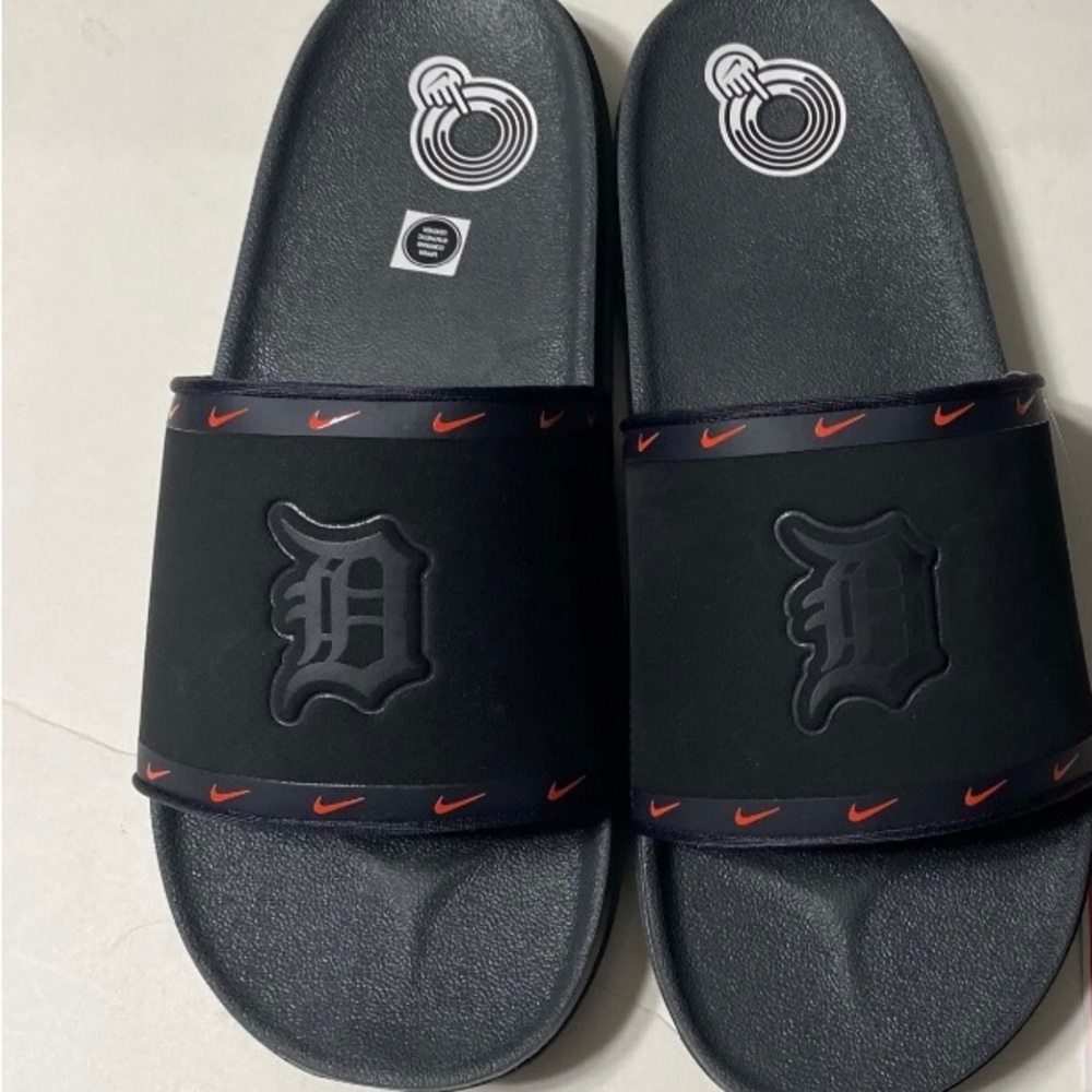 nike offcourt slides mens detroit tigers baseball player sandals mlb new